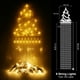 thumbnail image 2 of Magotan 12 Pies 350 Luces Navideñas de Cascada LED Decoración Al Aire Libre Centelleantes Luces Solares de Cadena de Árboles de Navidad con Decoración de Jardín de Vacaciones de Navidad de Estrella Superior, Blanco Cálido, 2 of 6