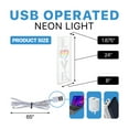 thumbnail image 6 of LOVE 8" X 24" Contemporary Glam Acrylic Box USB Operated LED Neon Light, White/Rainbow, 6 of 7