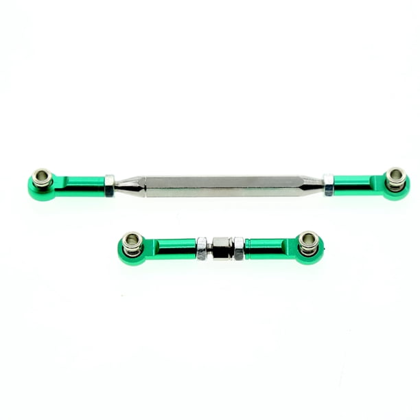 Bewildely 2 piezas de varilla de tracción de brazo de enlace de dirección de Metal extremos 1/12 modificación de camión de escalada sobre orugas Kits de construcción modelo verde Bewildely FN001386-06