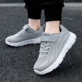 thumbnail image 2 of Kids Running Shoes Girls Solid Color Mesh Sneakers Soft Sole Orthopedic Walking Shoes Lightweight Hook and Loop Tennis Shoes Grey 1 Big Kid, 2 of 7