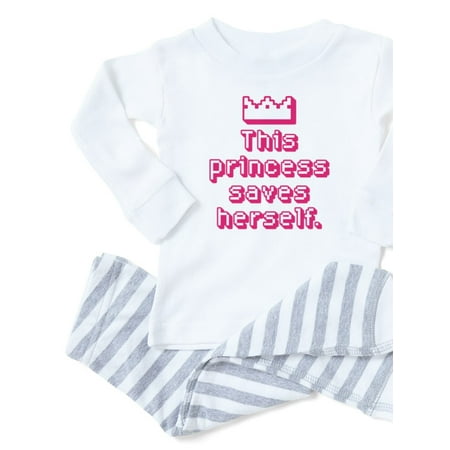 

CafePress - This Princess Saves Herself - Toddler Long Sleeve Pajama set