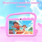 7 inch Kids Tablet Android Toddler Tablet, 7 Tableta for Boys Girls, 4GB RAM 32GB ROM WiFi Dual Camera IPS Safety Eye Protection Screen, Parental Control APP, Latest Model Kid Tablets, Pink