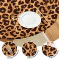 thumbnail image 4 of Brown and Black Leopard Print Round Fitted Tablecloth with Elastic Edge,Dining Table Cover Waterproof,Outdoor Round Tablecloth for Camping,Dining,Indoor and Outdoor, 4 of 7
