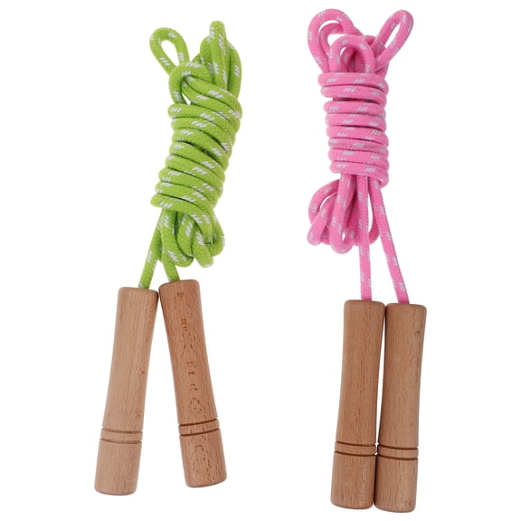 PAMINGONO 2Pcs Pink Jump Ropes for Jumprope for Fitness Non-slip Handle 10.6X1in