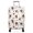 Pug and Party Hats White Pattern, variant on Cavalier King Charles Spaniel and Floral Luggage Cover,Stretch Travel Baggage Protector with Front Storage Pocket, High Elasticity Gift Ideas for Students Professionals,S