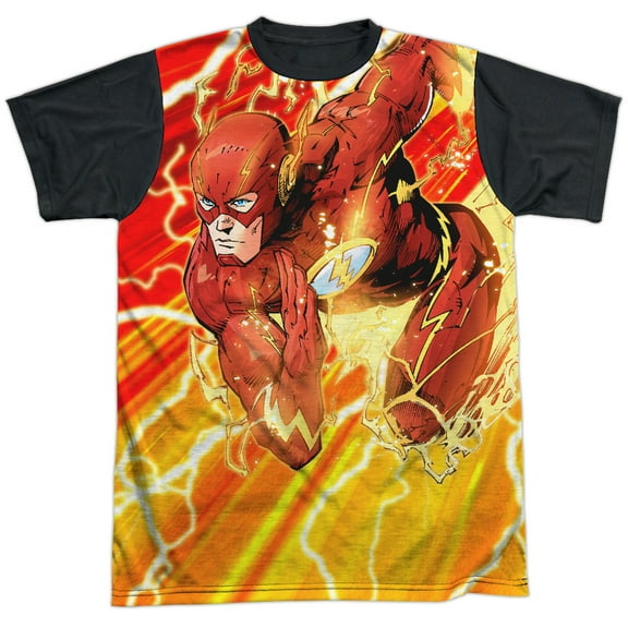 Jla - Lightning Dash - Short Sleeve Black Back Shirt - XX-Large