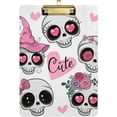 thumbnail image 2 of FMSHPON Halloween Funny Doodle Skull Heart Clipboard Hardboard Wood Nursing Clip Board and Pull for Standard A4 Letter 13x9 inches, 2 of 5