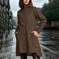 thumbnail image 6 of OGLCCG Rain Jacket Women Waterproof Full Zipper Waterproof Windbreaker Jacket Lightweight Travel Hiking Long Hooded Rain Coat with Pockets, 6 of 8