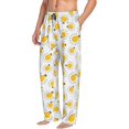 thumbnail image 3 of Mens Pajama Pants - Soft Sleep & Lounge Pants for Men, Light Bulb Pattern orange Cuteness Casual PJ Bottoms Pants with Pockets, 3 of 5