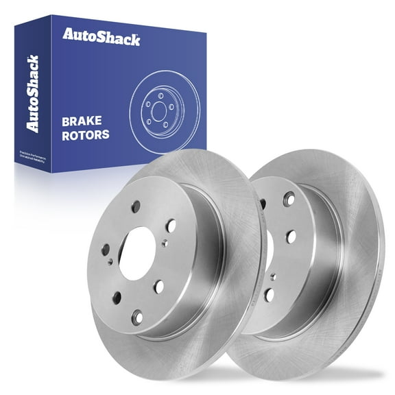 AutoShack Rear Solid Brake Rotors 2-PC Set Replacement for 2006-2018 Toyota RAV4 2010-2012 Lexus HS250h 11.06" (281 mm)