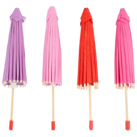 TABLZONE Mini Umbrella 4 Pcs Paper Craft Kit for Memorial Decoration, Miniature Art Project Supplies