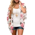 thumbnail image 2 of Chiffon Kimono Cardigan,Womens Chiffon Kimono Cardigans,Kimono Cardigans for Women Summer Floral Print Puff Sleeve Chiffon Tops Lightweight Loose Cover Up Casual Blouse Tops, 2 of 4