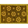 thumbnail image 1 of Ahgly Company Machine Washable Indoor Rectangle Abstract Yellow Modern Area Rugs, 5' x 8', 1 of 4