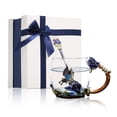 thumbnail image 3 of Blue Rose Enamel Craft Water Cup Drink Mug with Handle Design Tea Coffee Cup with Spoon Cleaning Cloth Set 320ML, 3 of 8