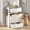 White, variant on Advwin Dog Feeding Station with Storage Cabinet, Hidden Pull-Out Elevated Bowls, Drawer & Hooks, Dog Food Organizer Cabinet with Slow Feeder & 2 Stainless Steel Bowls for Medium & Large Dogs, Black