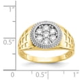 thumbnail image 2 of 10k & Rhodium Men's CZ Cluster Ring, 2 of 2