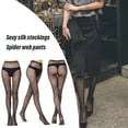 thumbnail image 4 of Linyer Black Stockings Various Patterns Passionate Mysterious High Waist Cosplay Prop Fancy Dress Tights Sweet Gift Panty-hose 6028 Free Size, 4 of 6