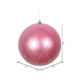 thumbnail image 2 of Vickerman 6" Mauve Matte and Glitter Swirl Ball Ornament, with drilled and wired caps. Comes 3 per Box., 2 of 3