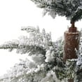 thumbnail image 2 of Heavily Flocked Pine Christmas Tree in Natural Jute Base - 27.5", 2 of 4