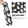 thumbnail image 4 of Yayeee 33oz Insulated Water Bottle Double Wall Stainless Steel with Flip Straw Lid, White Halloween Ghost, 4 of 7