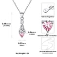 thumbnail image 2 of ChicSilver 925 Sterling Silver Love Heart Necklaces Celtic Birthstones Pendant Necklace for Women Christmas Jewelry Gift for Her, 2 of 5