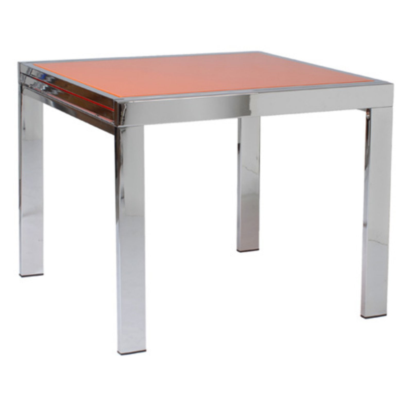 Euro Style Duo Square Dining Table with Chrome Base