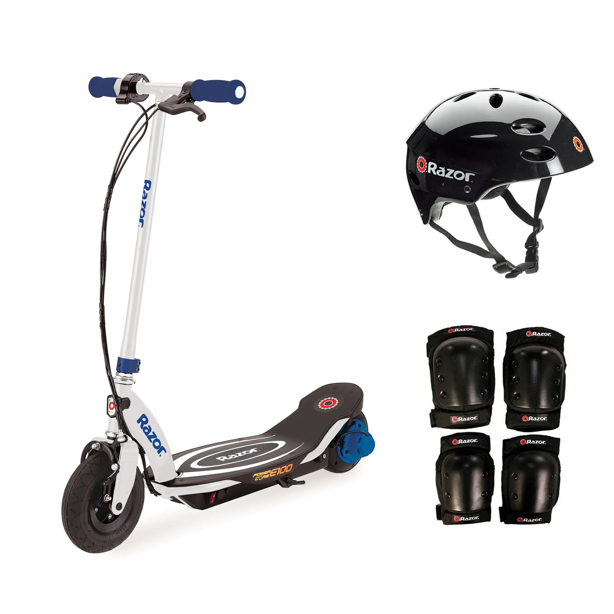 Razor Power Core E100 Kids Ride On Electric Motor Scooter w/ Helmet