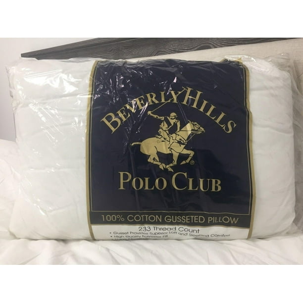 Beverly Hills Polo Club 100 Cotton Gusseted Pillow, 233 thread count