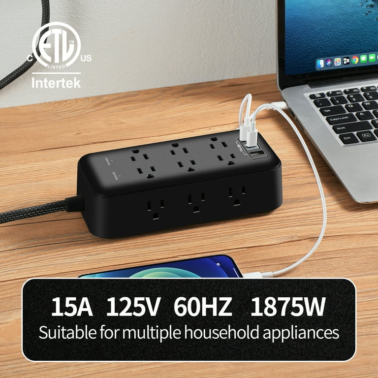 Hyper Tough USB Power Strip Surge Protector 12 Outlets photo 8