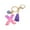 X, variant on Epoxy Resin Glittering Letter Keychain - 26 Letters, Metal Ring & Tassel Charm - Custom Gift for Women/Girls on Christmas/Birthday