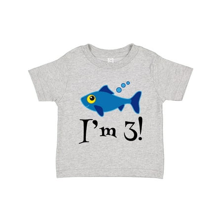 

Inktastic 3rd Birthday Party Fish Gift Toddler Boy or Toddler Girl T-Shirt