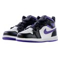 thumbnail image 3 of Toddler's Jordan 1 Mid Black/Dark Iris-White (640735 095) - 5, 3 of 6
