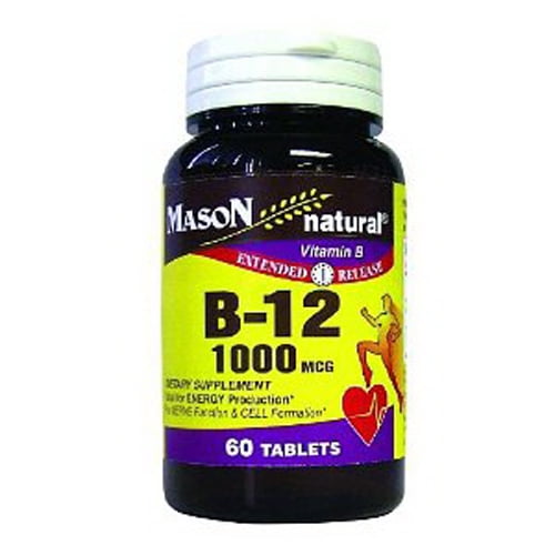 Mason Naturals Vitamin B12 Extended Release 1000 Mcg Tablets 60 Ea