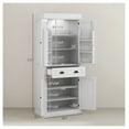 thumbnail image 3 of 71" Tall Kitchen Pantry Cabinet with LED Lights - Freestanding Storage with Adjustable Shelves & Drawer - White, 3 of 9