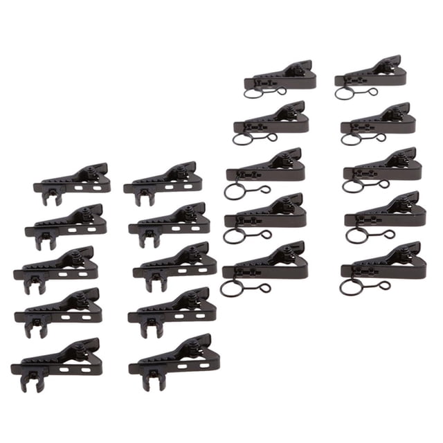 20Pack Clip De Metal, 5 / 16inch Dia Lapel / clip de solapa Microphone Tie Clip Black Para Sistema De Micrófono clip de solapa Inalámbrico 8mm mm CUTICAT Clip de solapa de micrófono