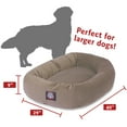 thumbnail image 3 of Majestic Pet Faux Suede Bagel Pet Bed for Dogs, Calming Dog Bed Washable, Large, Stone, 3 of 5