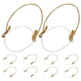 thumbnail image 1 of PAMINGONO 10Pcs Reusable Mason Jar Wire Handles with Burlap Rope for Garden Patio Hanging Decor, 1 of 7