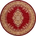 thumbnail image 1 of Unique Loom 3119289 8 feet 0 inches (8' 0" Round) Mashad Area Rug, Burgundy/Ivory, 1 of 1