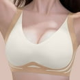 thumbnail image 2 of Fsqjgq Sports Bras for Women Sagging Full Coverage Wireless Bras Color Block Back Support Push Up Bra Bralettes Comfort Underwear Seamless Bra L, 2 of 5