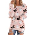 thumbnail image 2 of IMENGL Fashionable casual printed pullover with pockets plush, Pink 2XL, Size M-4XL, 2 of 5