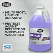 Super Tech De-Ice, Winter Formula Fluid Windshield Washer Fluid, 1 Gallon 1 Pack with Rain Repeller