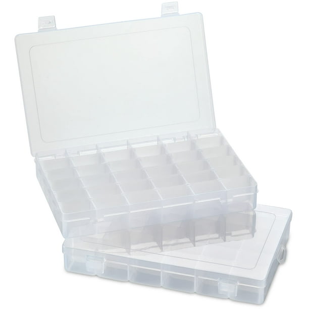 36 Grid Clear Plastic Organizer - Pack of 2- Bead Storage, Craft