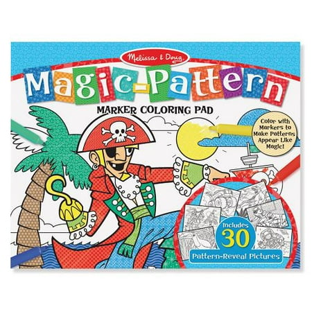 Melissa & Doug Magic-Pattern Marker Kids' Coloring Pad - Pirates, Sports, Castles, and More
