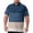 Gray, variant on Mens Big & Tall Delicate Smooth Texture Stripe Tee Short Sleeve Button Placket Full Breathable Daily Wear Green XL