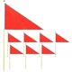 thumbnail image 1 of 8pcs Lawn Mark Flags Construction Marker Triangle Flags Site Construction Flags, 1 of 3