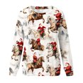 thumbnail image 4 of WXLWZYWL Women's Ugly Christmas Sweatshirt Crewneck Funny Graphic Printed Buffalo Plaid Reindeer Shirts Xmas Pullover Top, 4 of 5