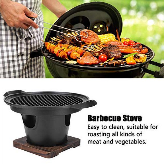Pilipane Portable BBQ Grill, Portable Charcoal Grill, Household Mini Smokeless Barbecue Grill Charcoal Stove BBQ Accessories Korean BBQ Grill Pan for Home 10 2x8 3x4 9in