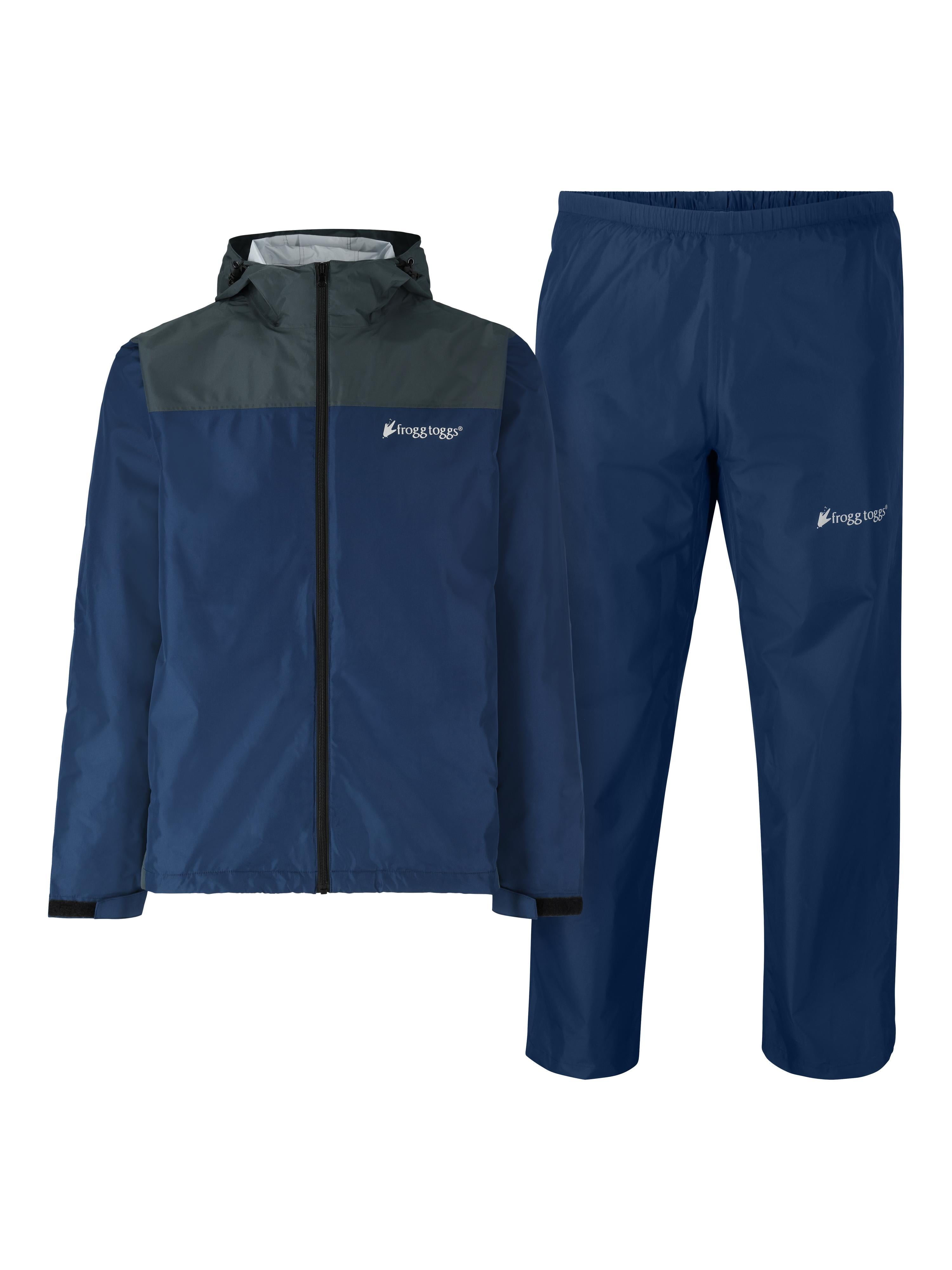 Frogg Toggs Classic All-Sport Rain Suit, Royal Blue and Black