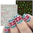 thumbnail image 4 of Fiudx Pegatinas Luminosas para Uñas, Diseños Navideños Que Brillan En La Oscuridad, Divertidos Patrones de Papá Noel y Árboles, Fácil Aplicación para Un Arte de Uñas Espectacular, Fiestas y Celebraci, 4 of 6