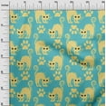 thumbnail image 3 of oneOone Georgette Viscose Turquoise Blue Fabric Halloween Craft Projects Decor Fabric Printed By The Yard 42 Inch Wide, 3 of 4